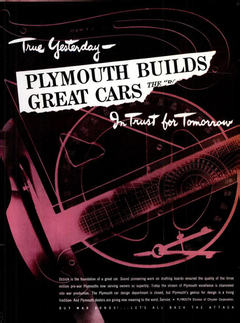 1944 Plymouth Auto Advertising